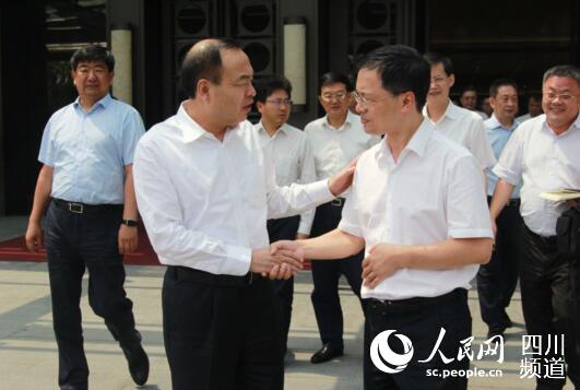 成都市委书记唐良智会见中国建筑董事长,党组书记官庆
