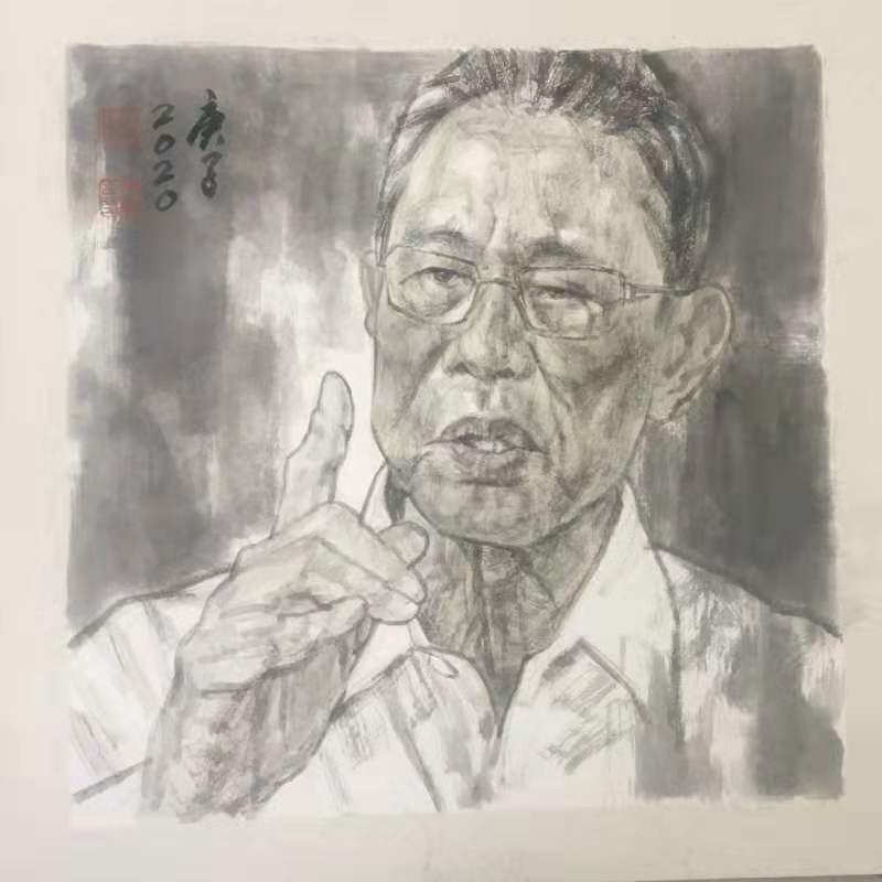穆晉國《庚子2020》國畫（四川省巴蜀畫派促進會供稿）