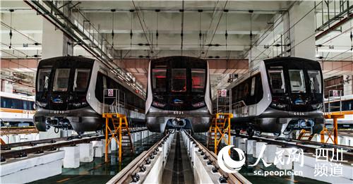 6號線郫筒車輛段車庫。中國鐵建供圖