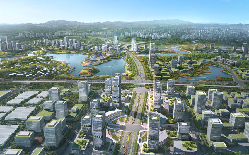 建设中的成都空天产业功能区.简阳市委宣传部供图