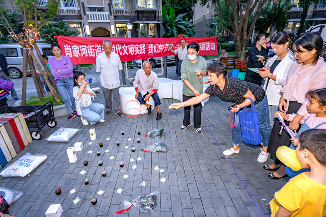 圖為游園活動現場。肖家河街道供圖