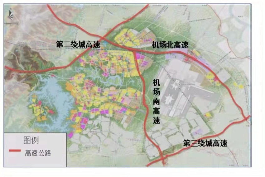 成都天府國際機場高速公路南線項目示意圖。四川省交通運輸廳供圖