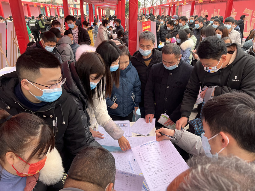 招聘會現場。四川省宜賓市翠屏區就業創業促進中心供圖