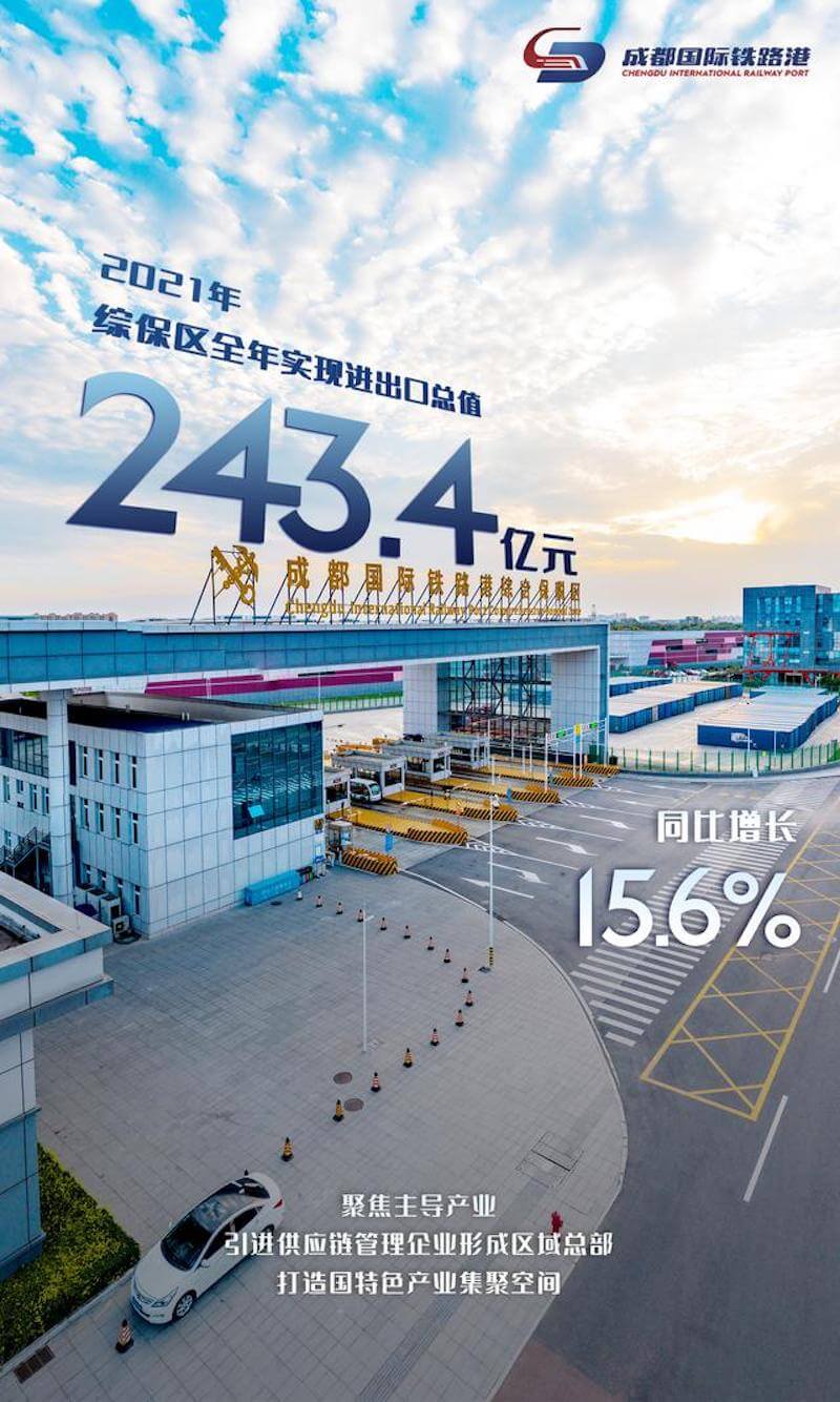 2021年1月，综保区正式封关运行，全年实现进出口总值243.4亿元，同比增长15.6%。