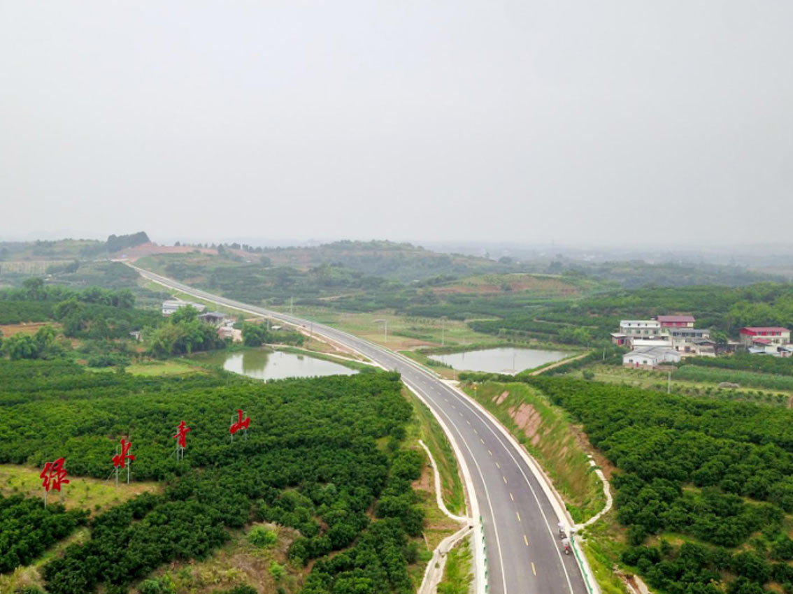 俯瞰赵三隆路。金堂县委宣传部供图
