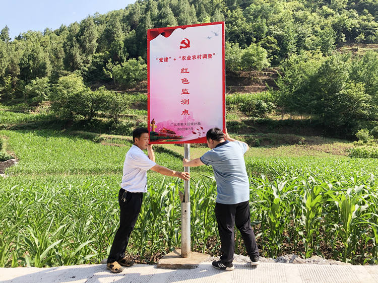 沙河镇鱼鳞村的粮食监测点。朝天区融媒体中心供图