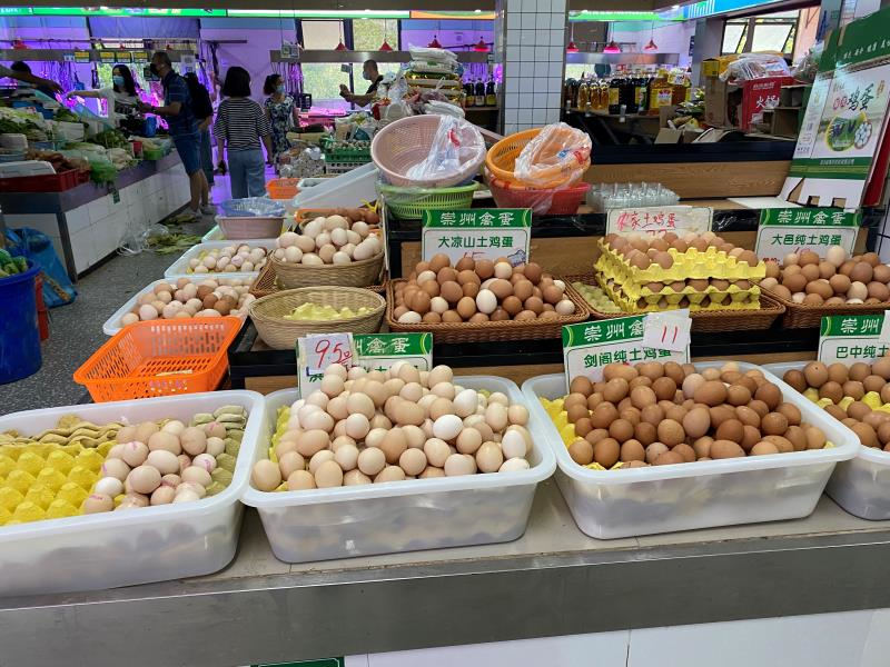 菜市内产品供应充足。成都高新区供图
