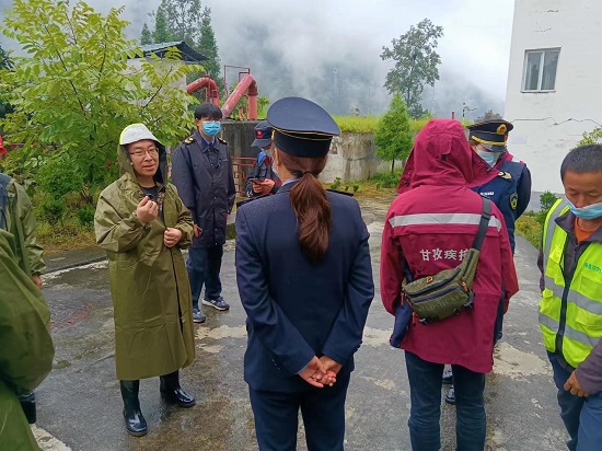 遂宁市水利局支援震区。遂宁市水利局供图