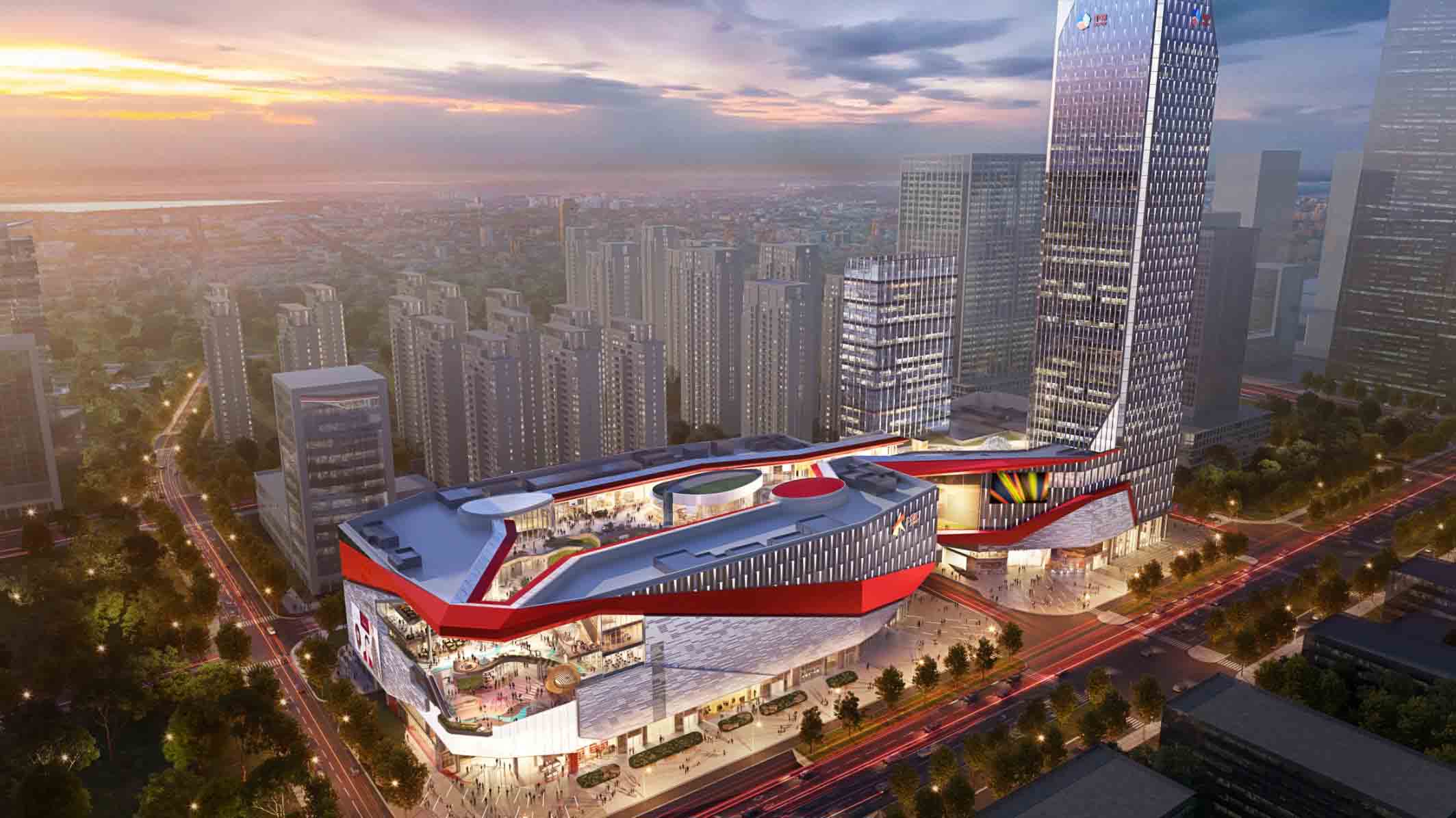 大悦城项目效果图。中建五局三公司供图