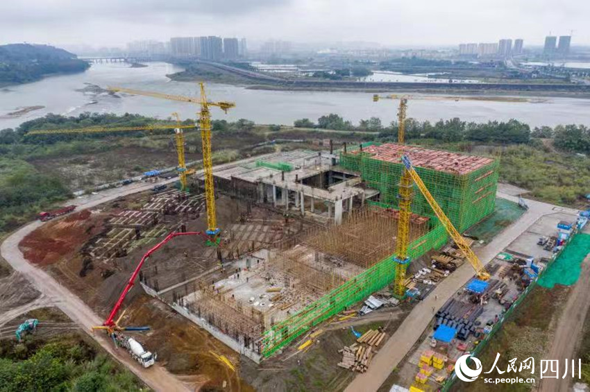 江口沉银博物馆项目建设场景。翁光建摄