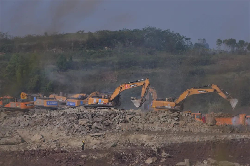 “乡村振兴引调水工程”项目第一期工程正式开工建设，蒋兵供图