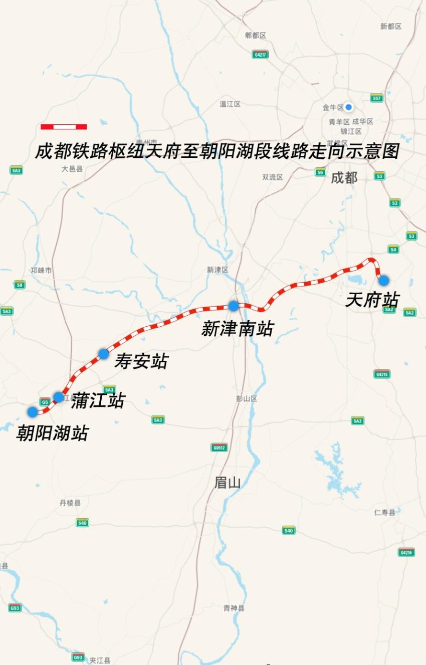 線路示意圖。成都鐵路供圖