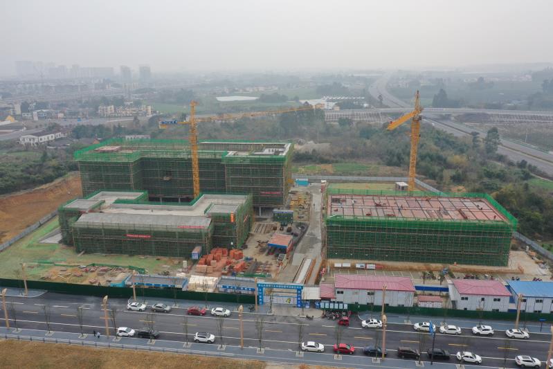 工地现场。彭山区宣传部供图