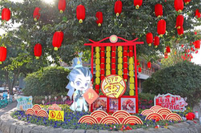 成都武侯区处处花卉汇聚成景。武侯区公园城市局供图