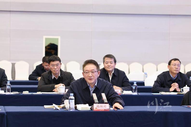 泸州市委书记杨林兴（中）出席会议并讲话。