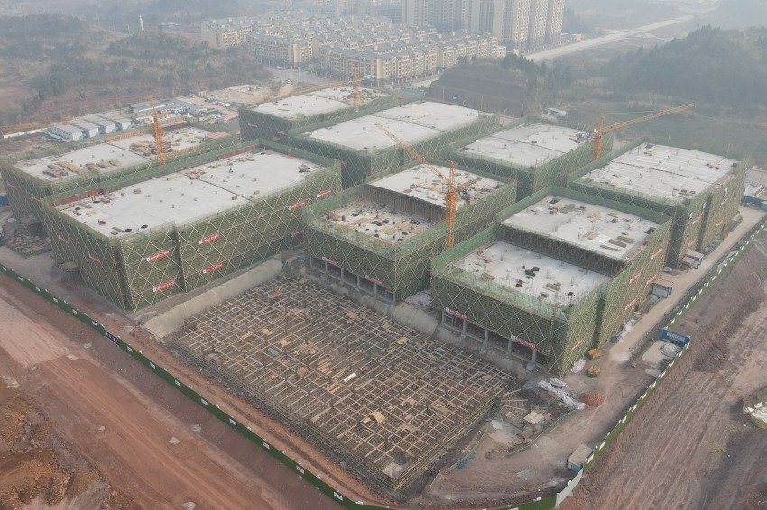 建设中的医疗器械产业园二期。资阳市高新区管委会供图