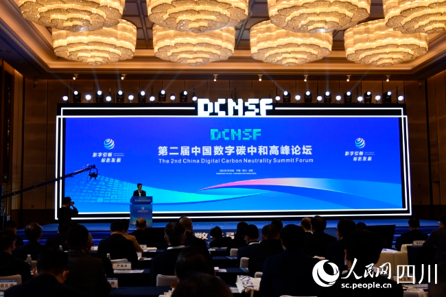 第二届中国数字碳中和高峰论坛在成都举行。人民网王洪江摄