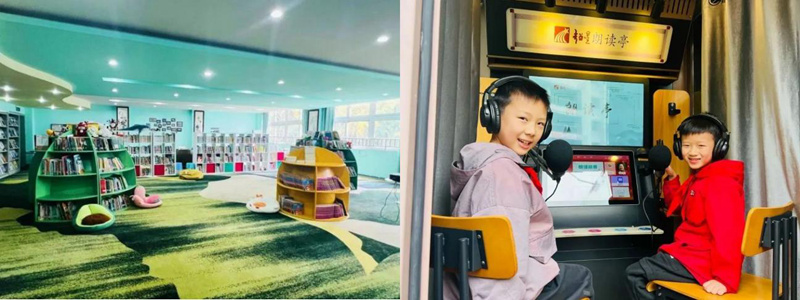 走进天涯石小学昭忠祠分校,处处皆是书本。学校供图