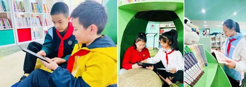 校园内,目之所及,皆能发现正在阅读的孩子。学校供图