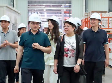 国家公共信用信息中心主任门立群一行在成都市西南航空港经济开发区实地调研考察。主办方供图