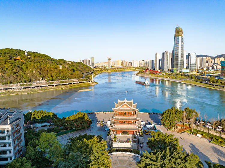 位于翠屏区三江交汇处的长江干流零公里。翠屏区委宣传稿供图