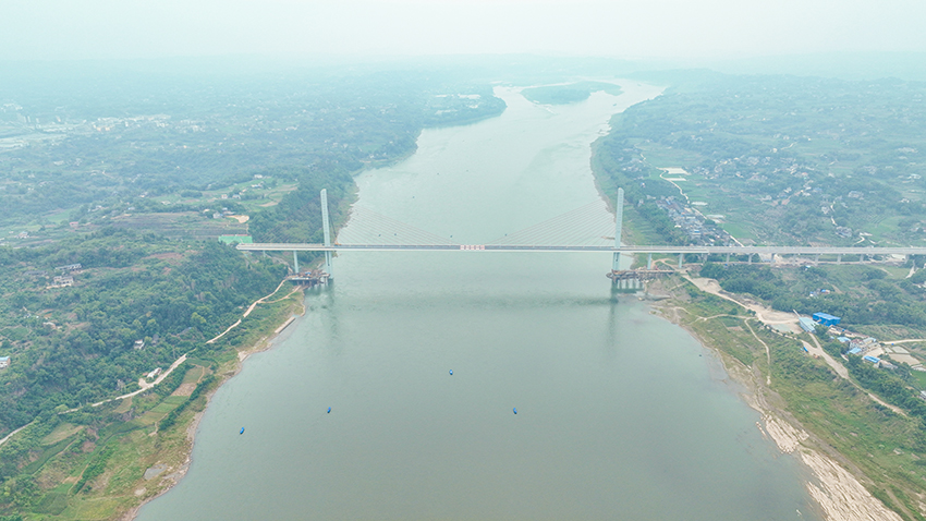 “飛鴻”橫跨長江，天塹變通途。蜀道集團供圖