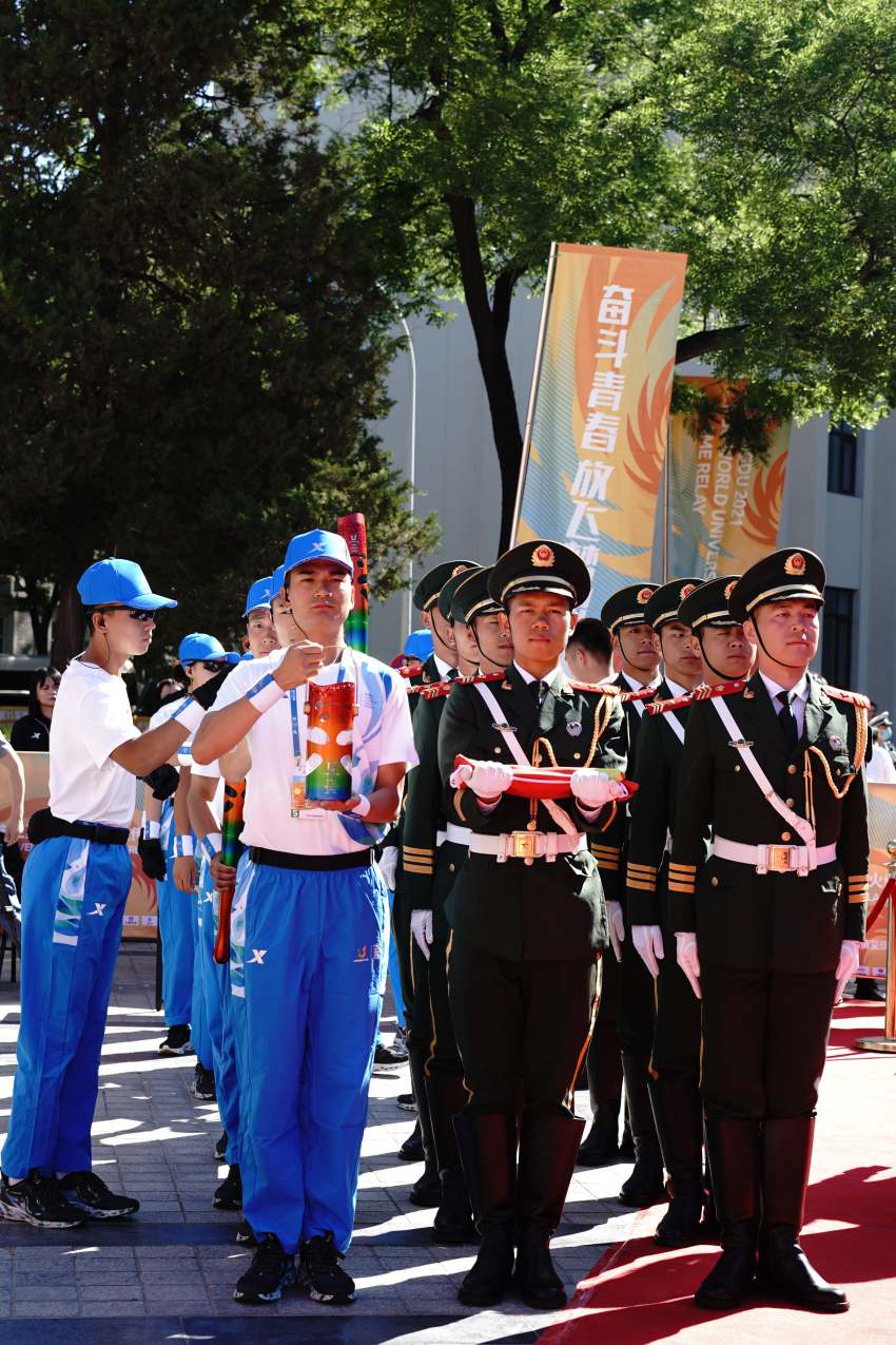 成都第31届世界大学生夏季运动会火炬传递启动仪式现场。成都大运会执委会供图
