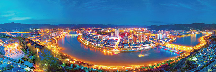 广元城市夜景。利州区委宣传部供图