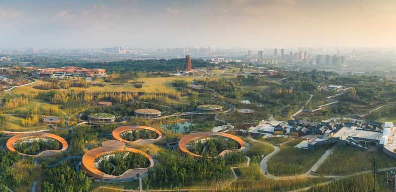 成都熊貓基地擴建一期項目。中國五冶集團供圖