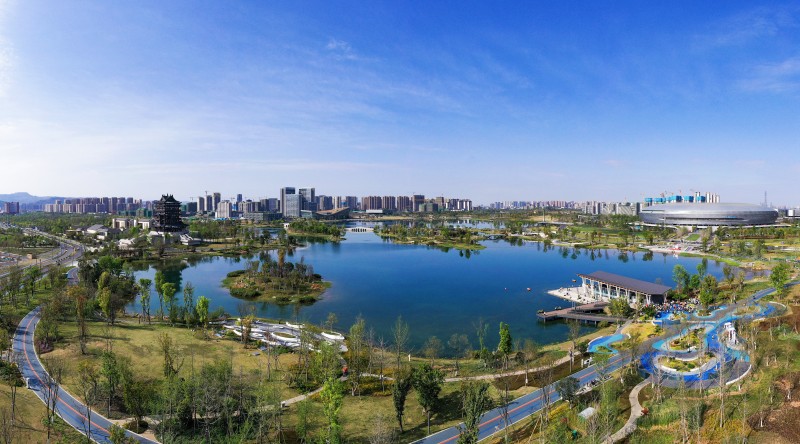 大運會開幕式所在地東安湖公園。中國五冶集團供圖