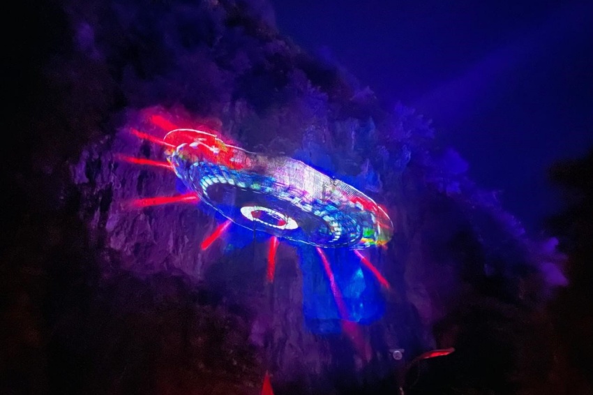 “星辰幻境”光影秀首。胥世鹏摄