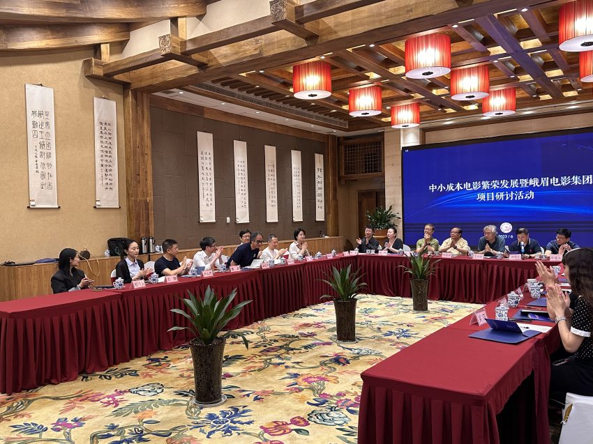 图为中小成本电影繁荣发展暨峨眉电影集团项目研讨活动现场。峨影集团供图