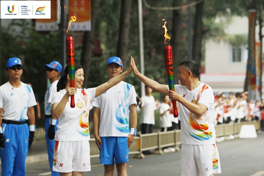 大运会火炬传递成都站。大运会组委会供图