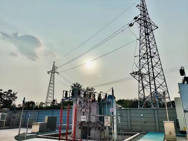新建的35千伏变电站。蒋兵供图