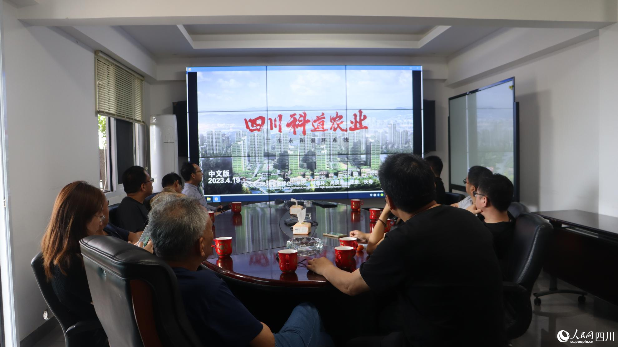 观看“三生永和循环系统”讲解视频。罗怡琳摄