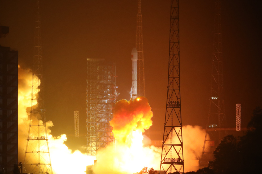 卫星发射现场。西昌卫星发射中心供图