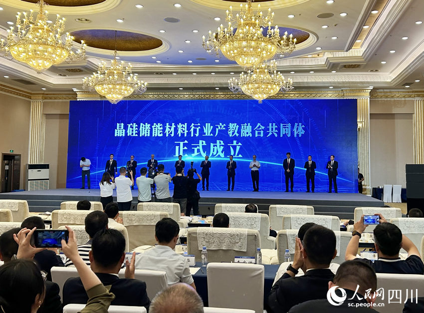 晶硅儲能材料行業產教融合共同體成立儀式。人民網 彭茜攝