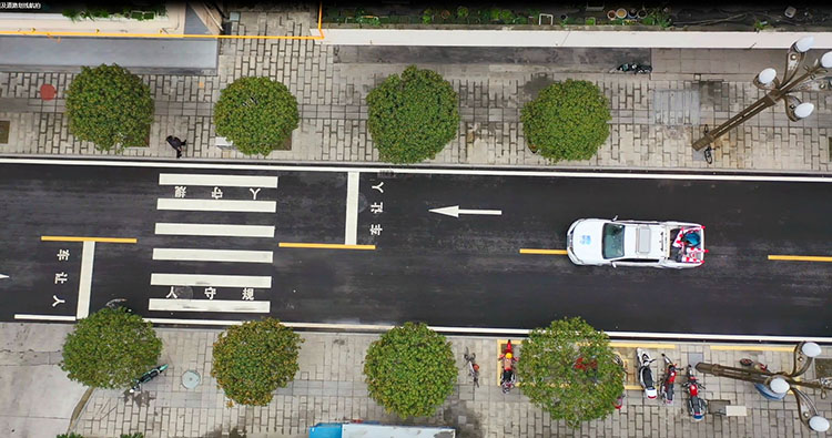 朝天城区道路维修整治工程。朝天区融媒体中心供图