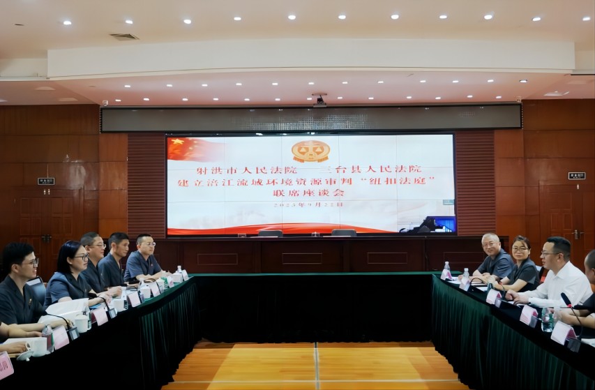 联席座谈会。三台县人民法院供图