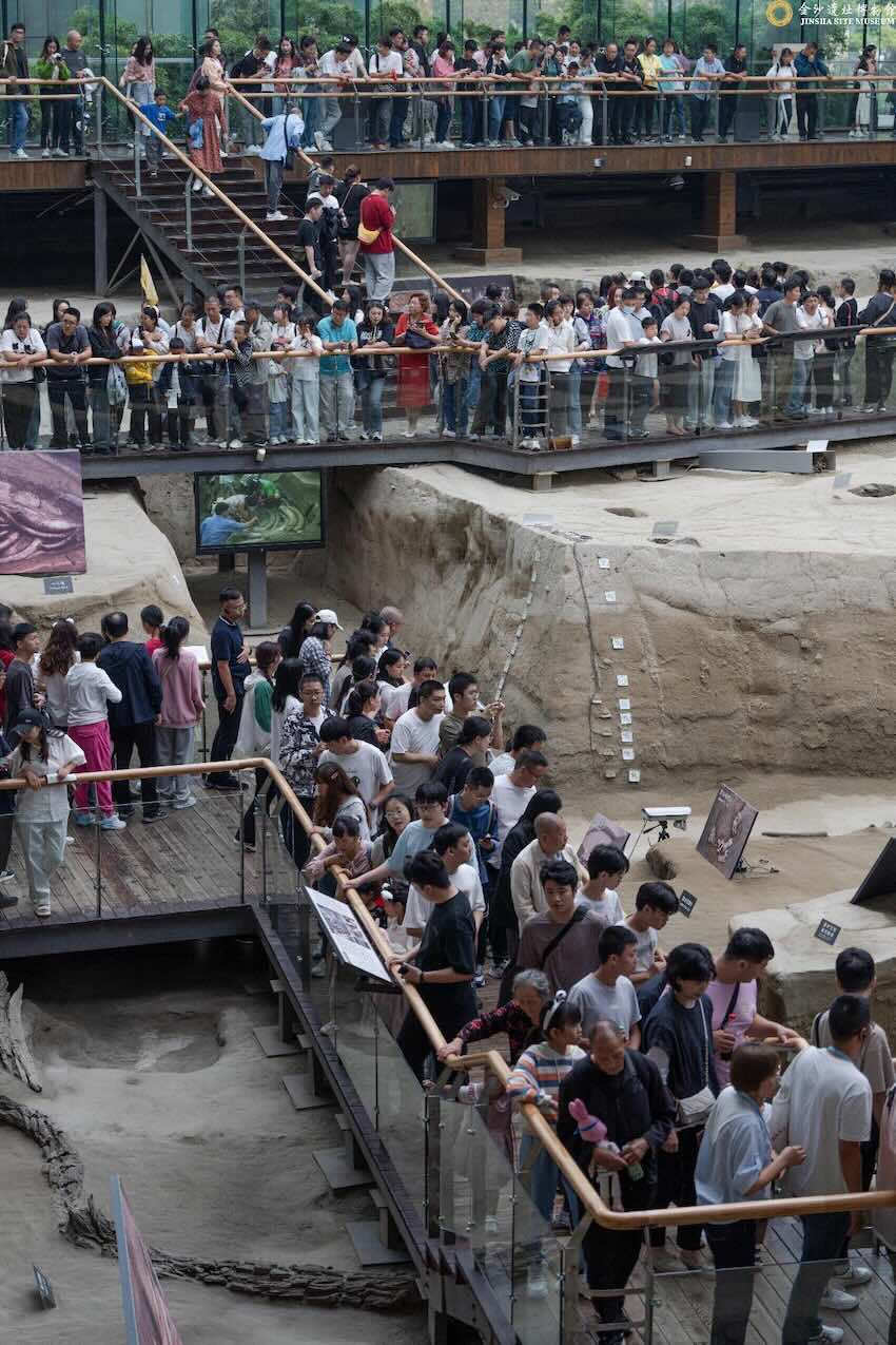 成都金沙遗址博物馆人流如织。主办方供图