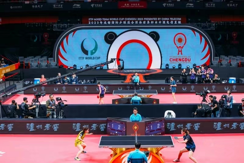 2023年成都國際乒聯混合團體世界杯比賽現場