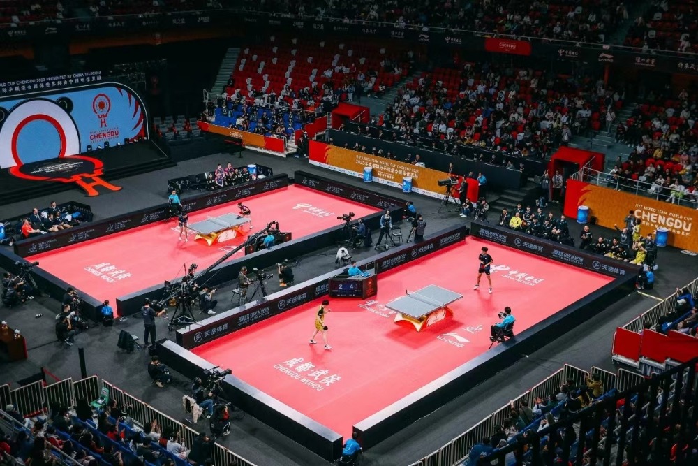2023年成都國際乒聯混合團體世界杯比賽現場1