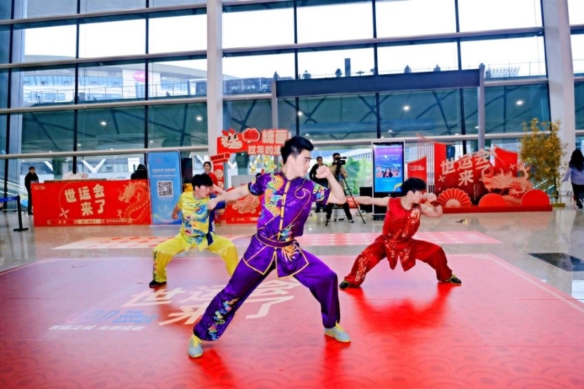 武术友谊赛，展示世运风采。主办方供图