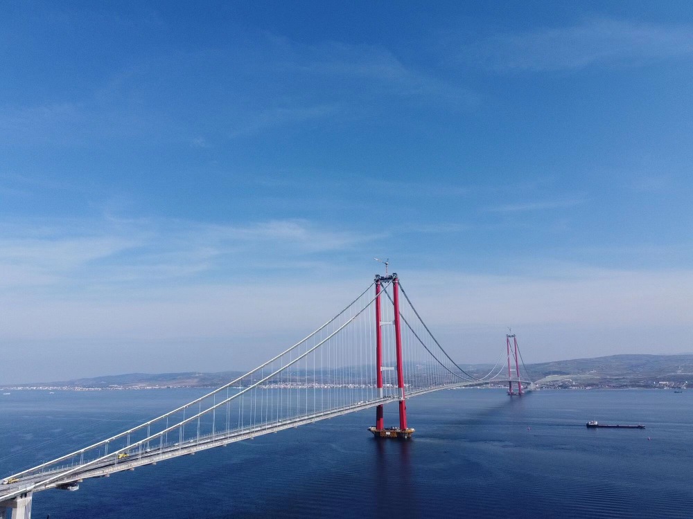 蜀道集團四川路橋參建土耳其1915恰納卡萊大橋於2022年3月18日通車。蜀道集團供圖