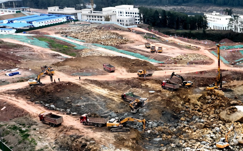 四川能投巴中（通江）燃气发电工程项目建设现场。杜文龙供图