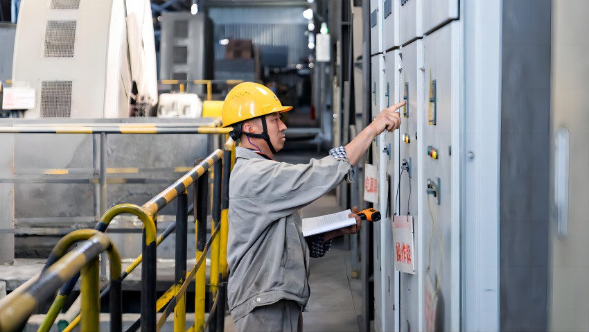 技术人员调试设备。米易县融媒体中心供图