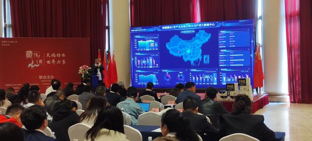 四川省品牌建设促进会数字化专委会秘书长张京分享藏水一号公司数字化转型方案和成果。活动主办方供图