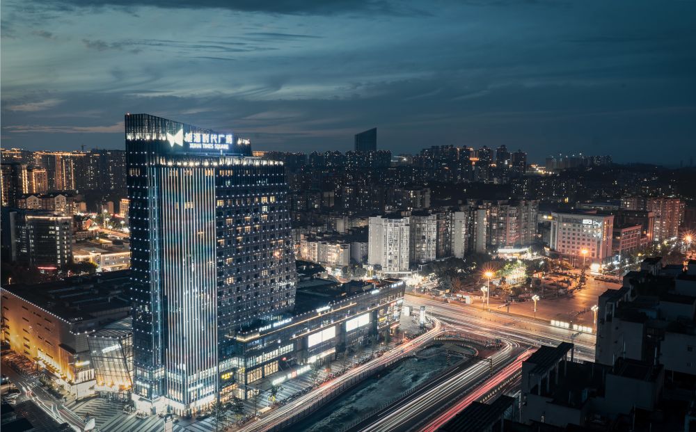 简阳市旭海时代广场。简阳融媒供图