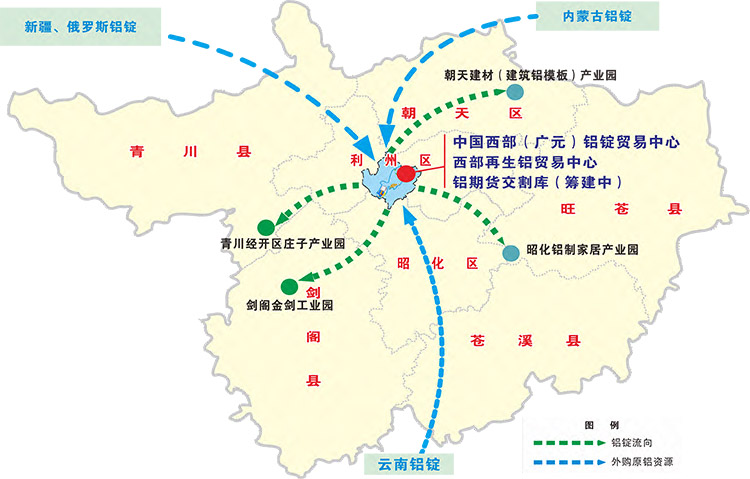 广元铝锭贸易示意图。广元市委宣传部供图