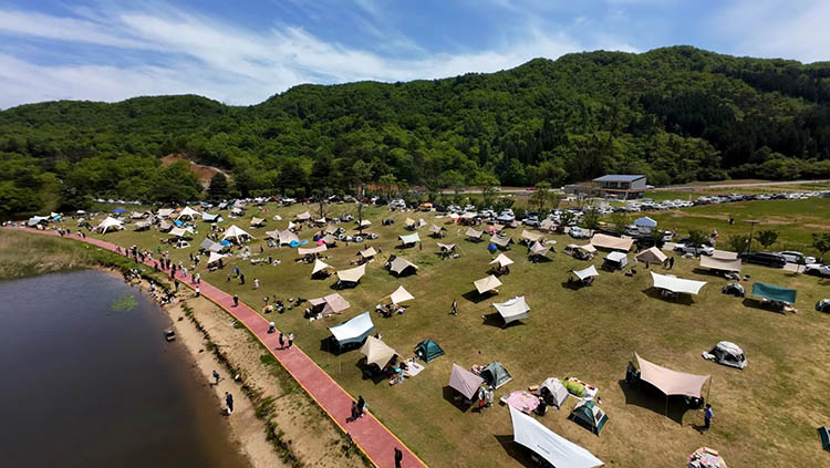 月坝的露营地。利州区文旅体局供图
